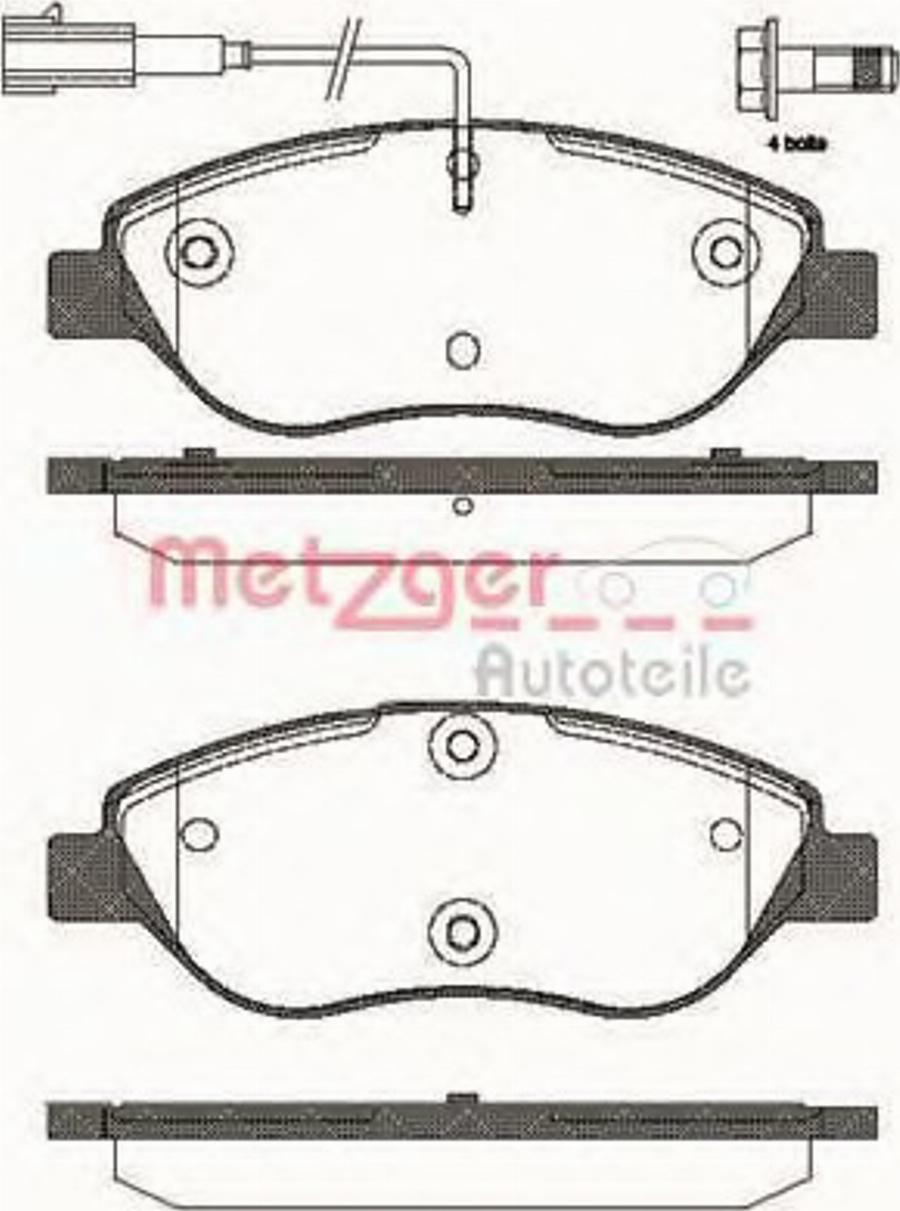 Metzger 0860.02 - Kit de plaquettes de frein, frein à disque cwaw.fr