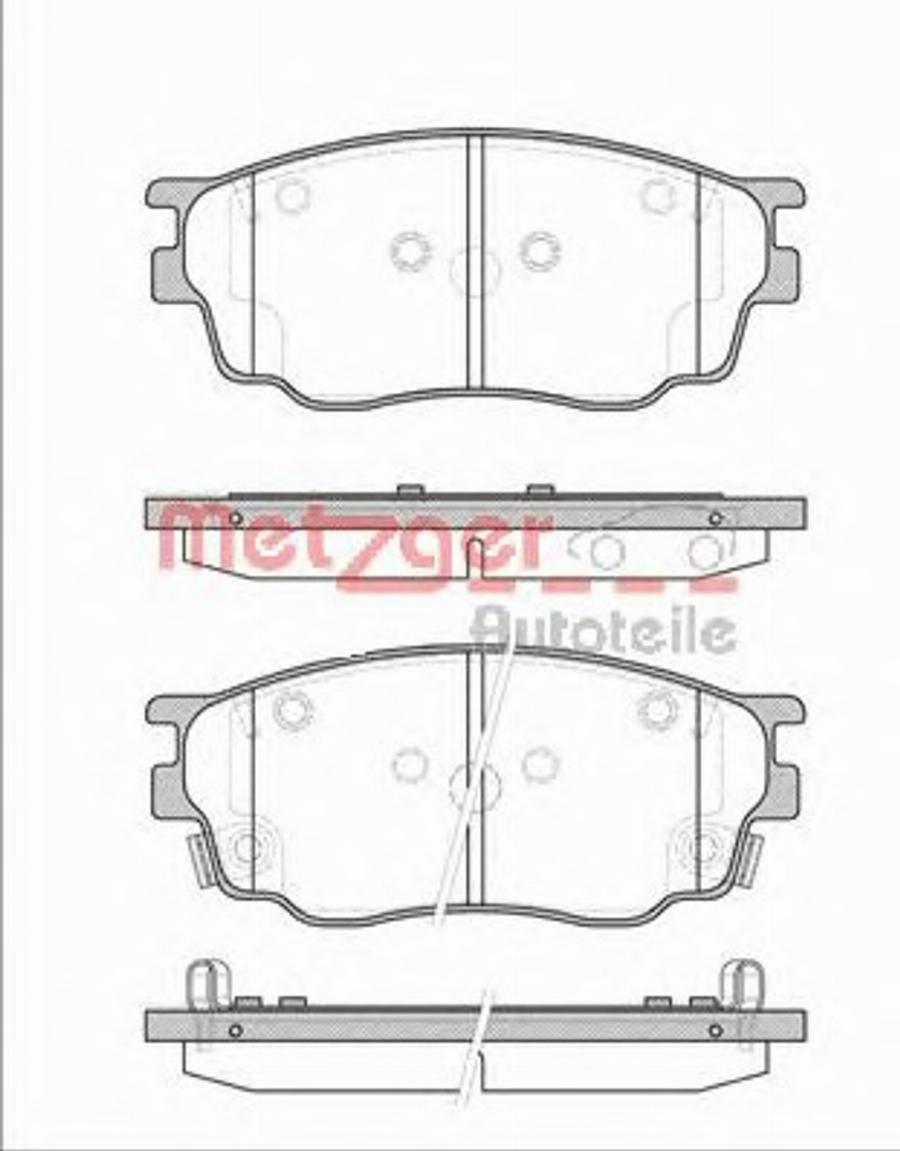 Metzger 080022 - Kit de plaquettes de frein, frein à disque cwaw.fr