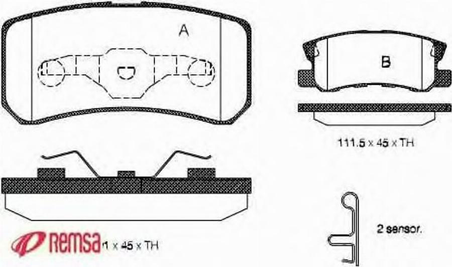 Metzger 080302 - Kit de plaquettes de frein, frein à disque cwaw.fr