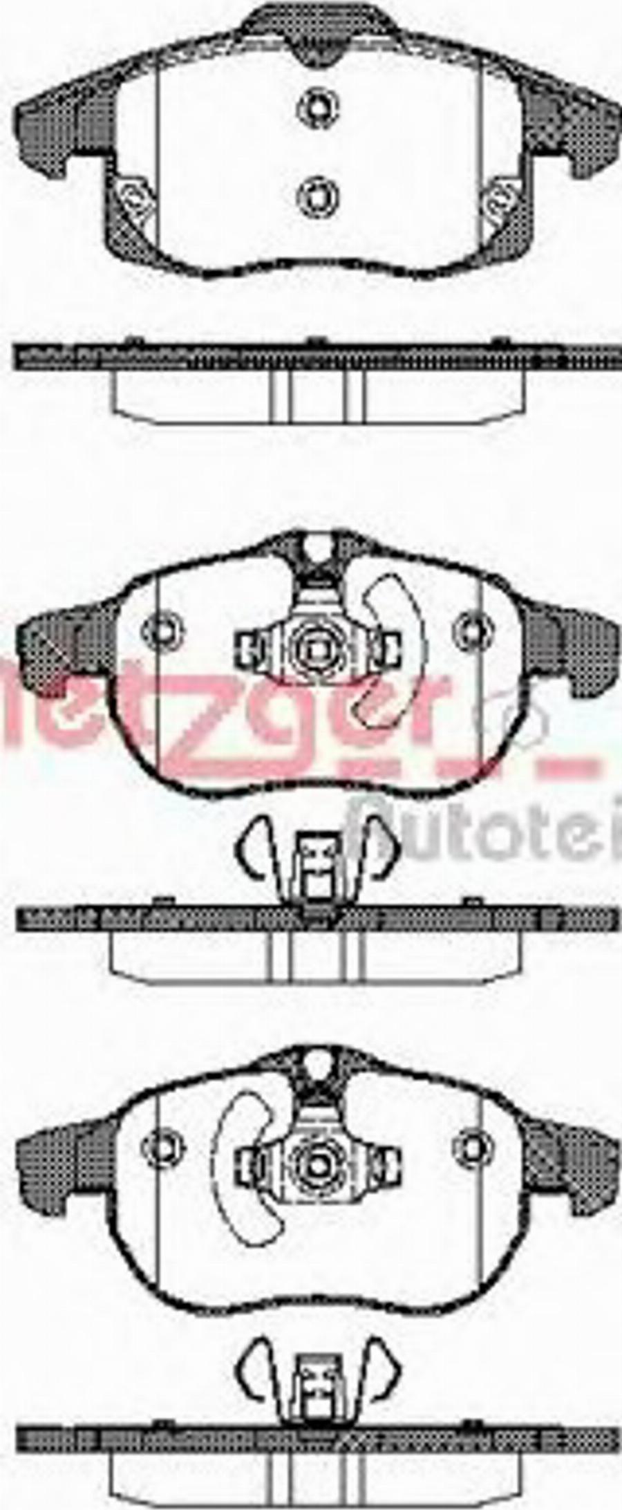 Metzger 088840 - Kit de plaquettes de frein, frein à disque cwaw.fr