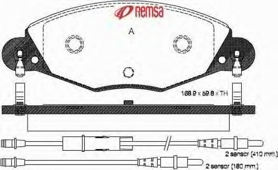 Metzger 082704 - Kit de plaquettes de frein, frein à disque cwaw.fr