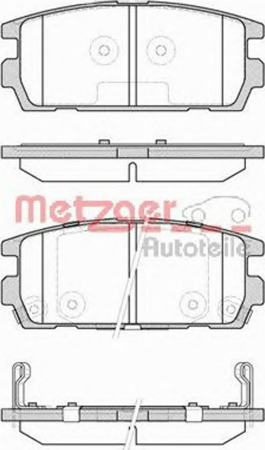 Metzger 087702 - Kit de plaquettes de frein, frein à disque cwaw.fr