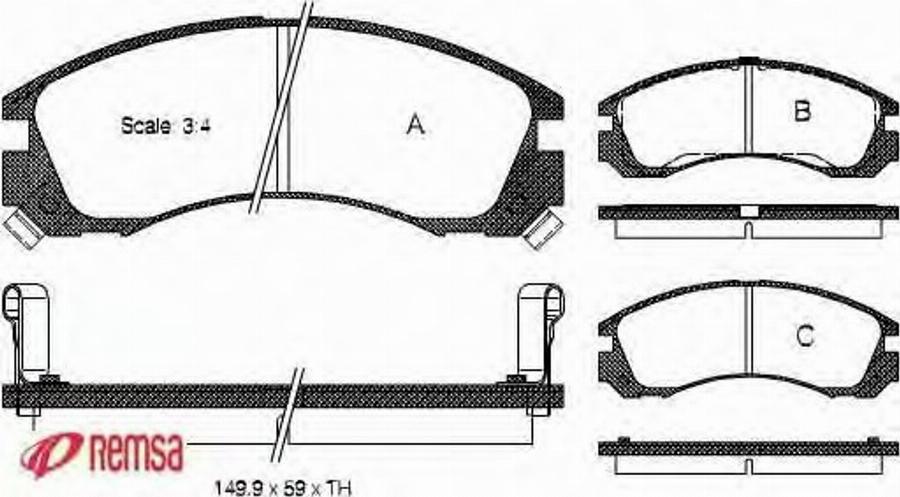 Metzger 035402 - Kit de plaquettes de frein, frein à disque cwaw.fr