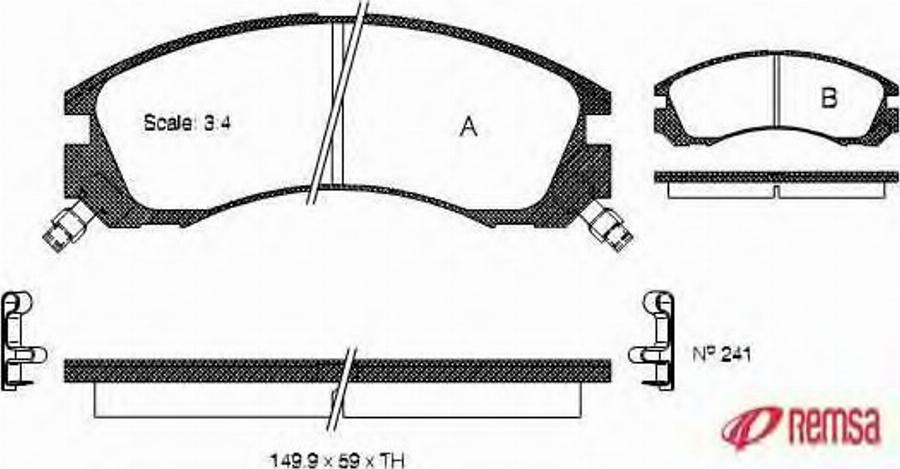 Metzger 035422 - Kit de plaquettes de frein, frein à disque cwaw.fr