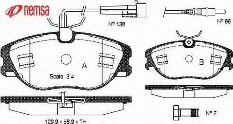 Metzger 030544 - Kit de plaquettes de frein, frein à disque cwaw.fr