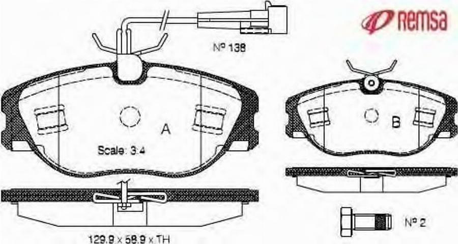 Metzger 030572 - Kit de plaquettes de frein, frein à disque cwaw.fr