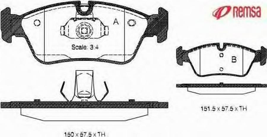 Metzger 038440 - Kit de plaquettes de frein, frein à disque cwaw.fr