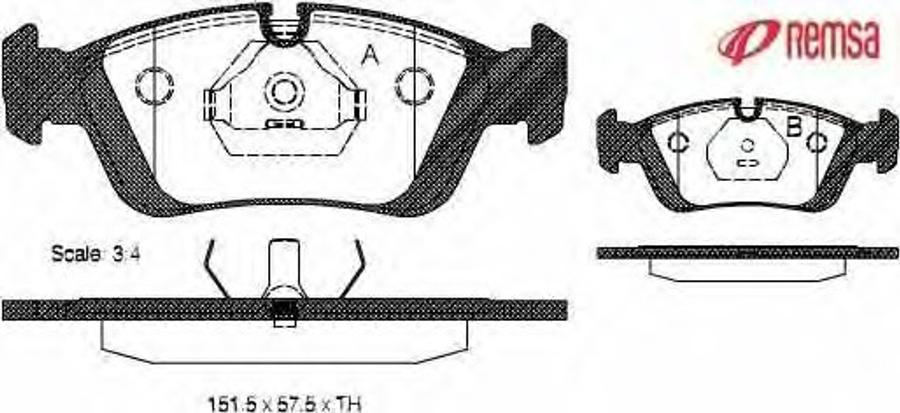 Metzger 038400 - Kit de plaquettes de frein, frein à disque cwaw.fr