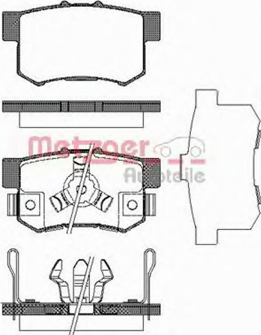 Metzger 032504 - Kit de plaquettes de frein, frein à disque cwaw.fr