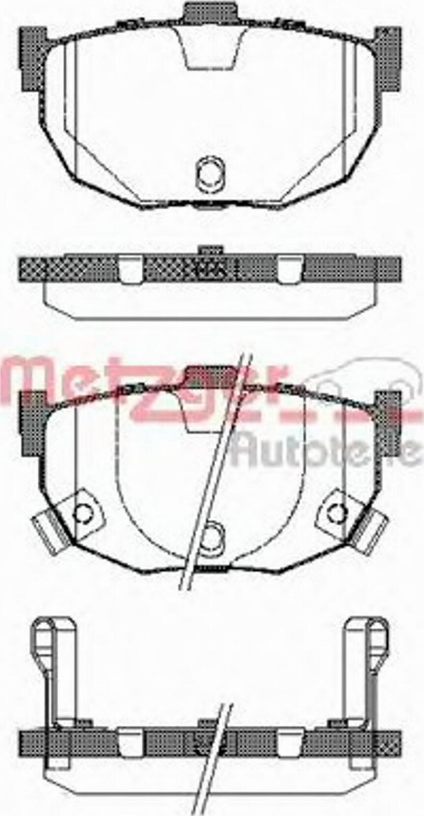 Metzger 029422 - Kit de plaquettes de frein, frein à disque cwaw.fr