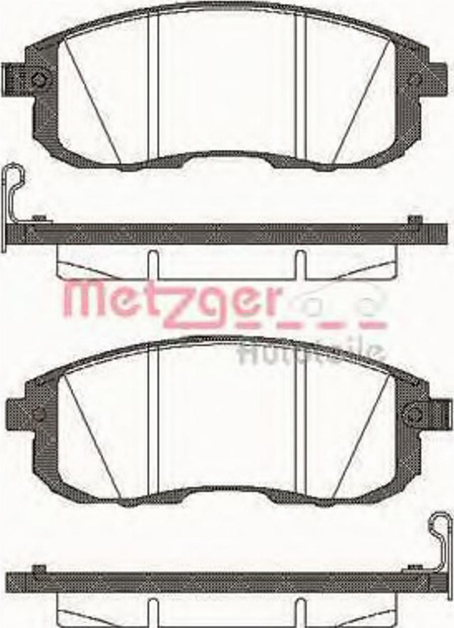 Metzger 029314 - Kit de plaquettes de frein, frein à disque cwaw.fr