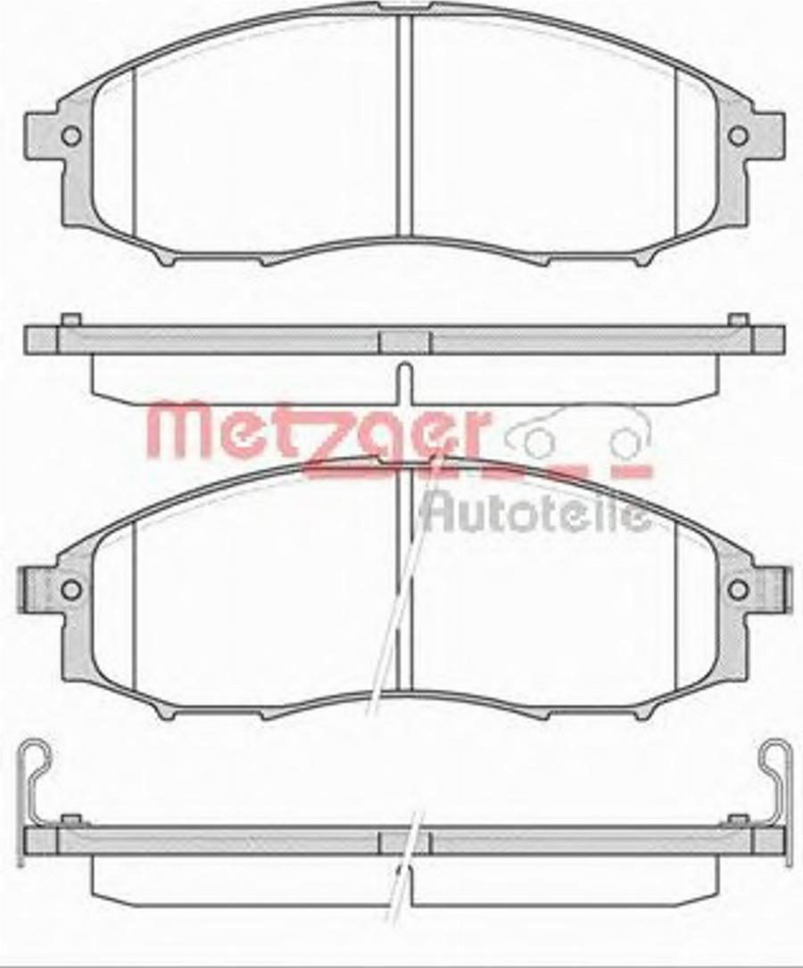 Metzger 074802 - Kit de plaquettes de frein, frein à disque cwaw.fr