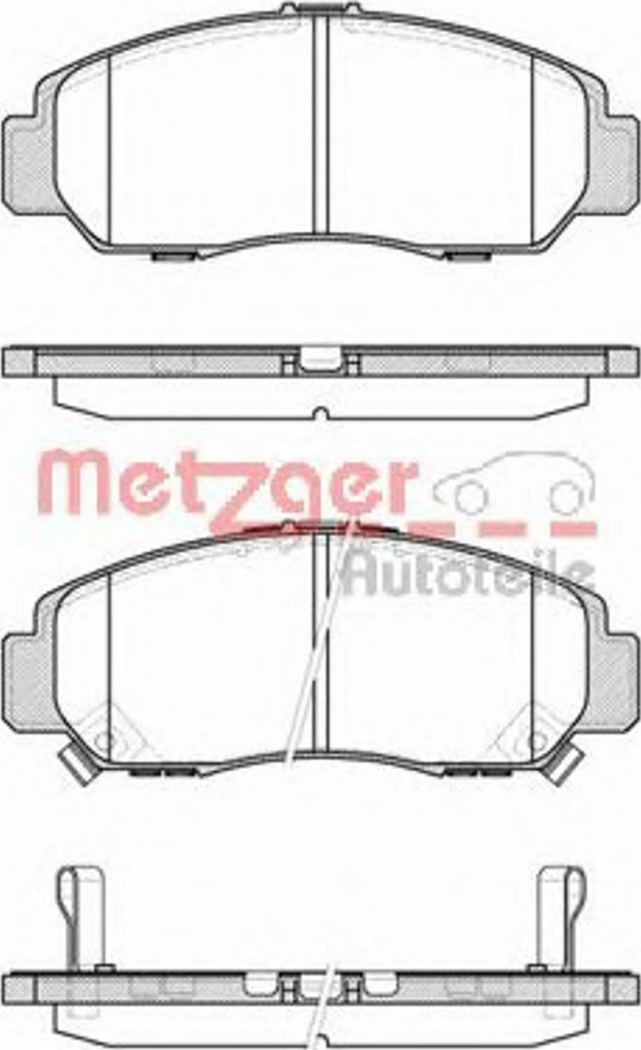 Metzger 074712 - Kit de plaquettes de frein, frein à disque cwaw.fr