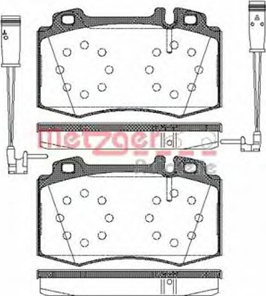 Metzger 076902 - Kit de plaquettes de frein, frein à disque cwaw.fr