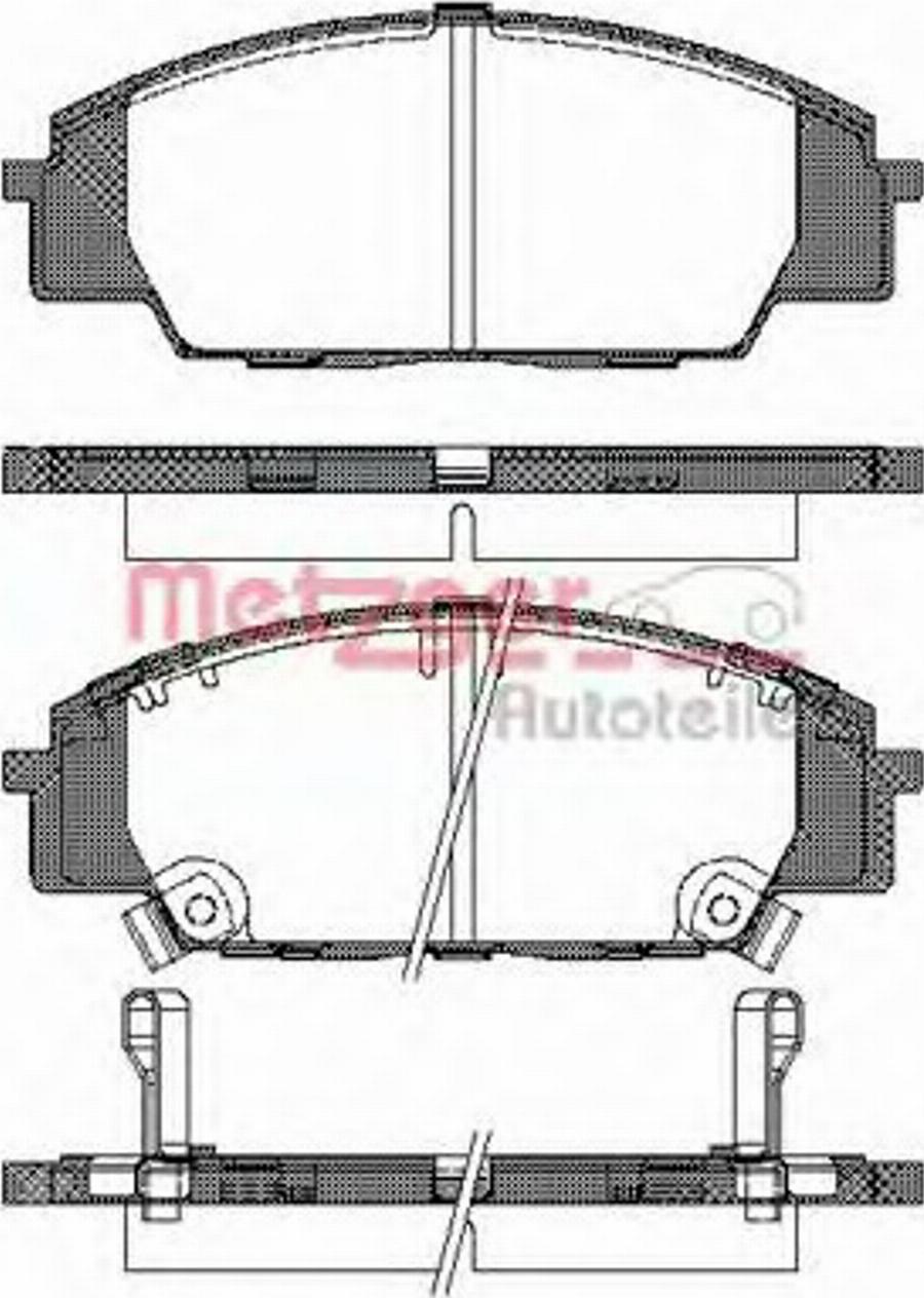 Metzger 073502 - Kit de plaquettes de frein, frein à disque cwaw.fr