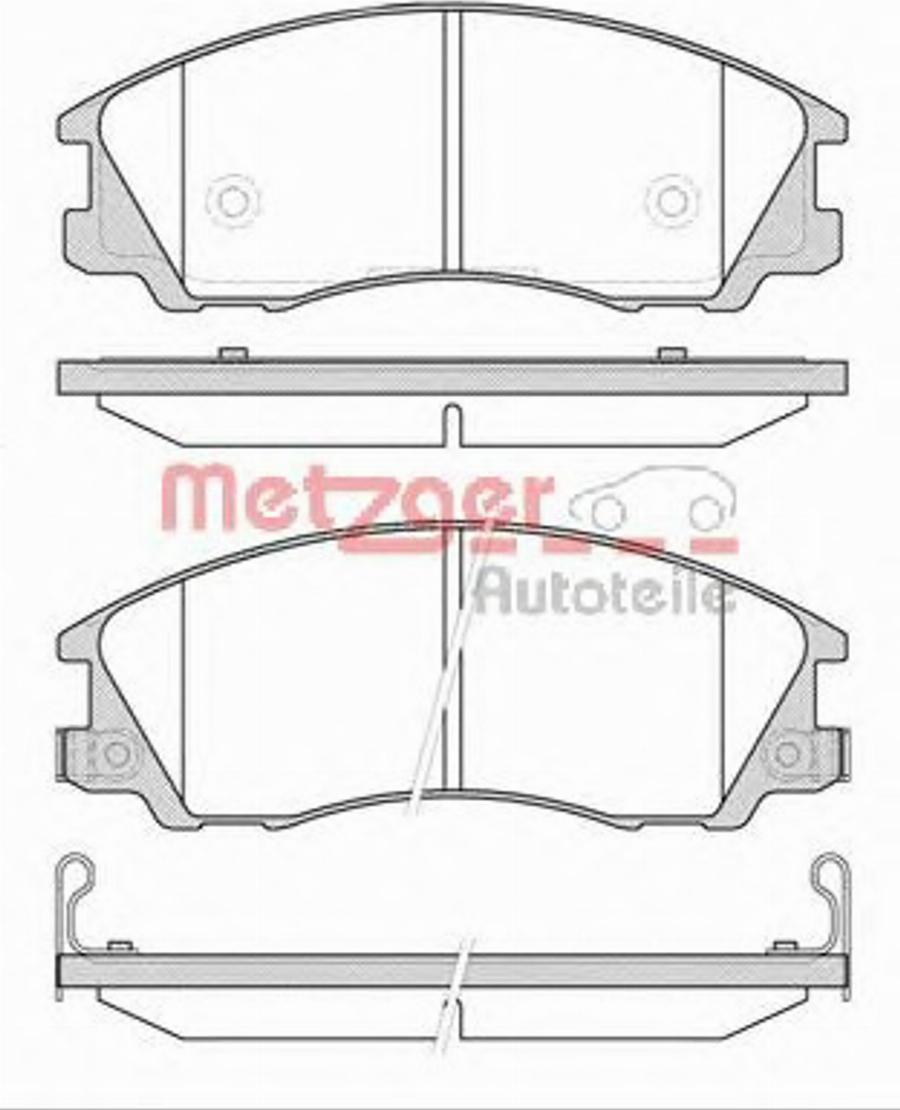 Metzger 077132 - Kit de plaquettes de frein, frein à disque cwaw.fr