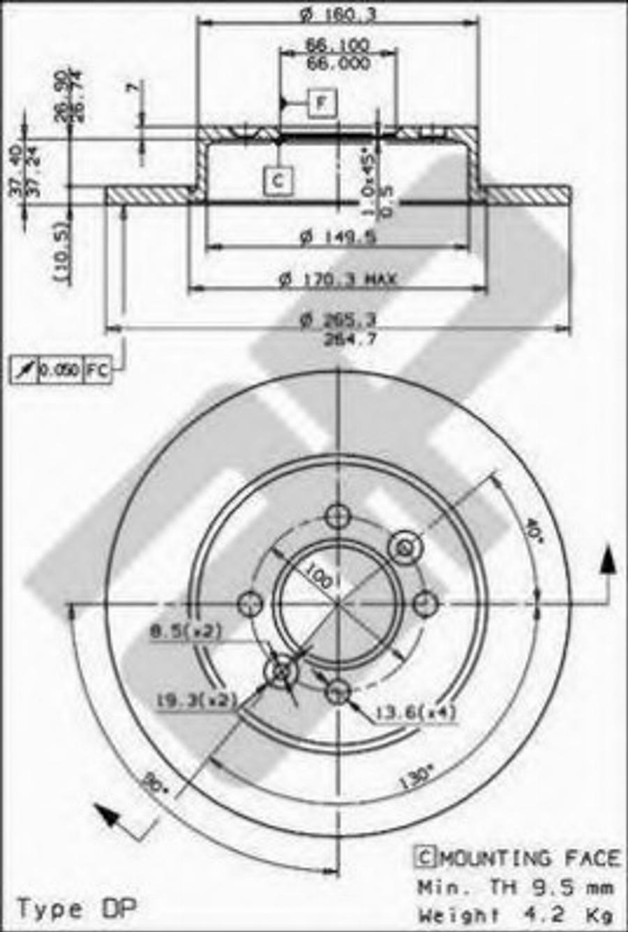 Metzger 14416 - Disque de frein cwaw.fr