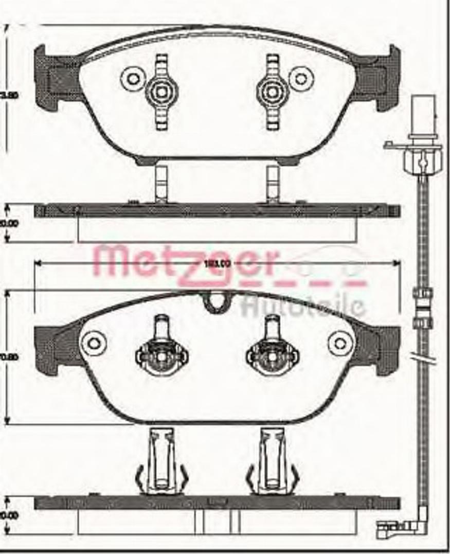 Metzger 1441.02 - Kit de plaquettes de frein, frein à disque cwaw.fr