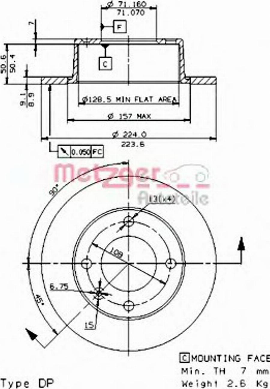 Metzger 14473E - Disque de frein cwaw.fr