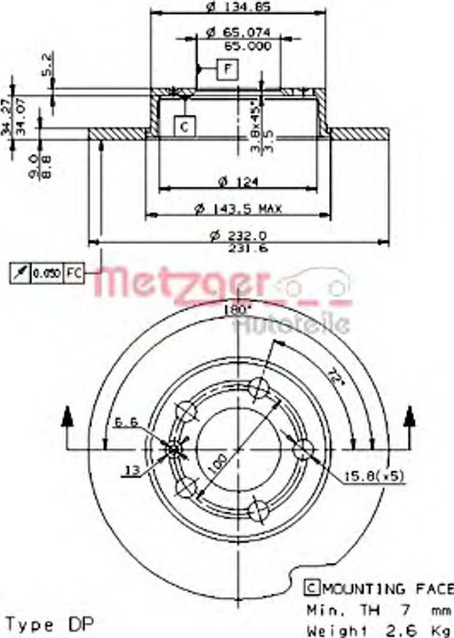 Metzger 14699V - Disque de frein cwaw.fr