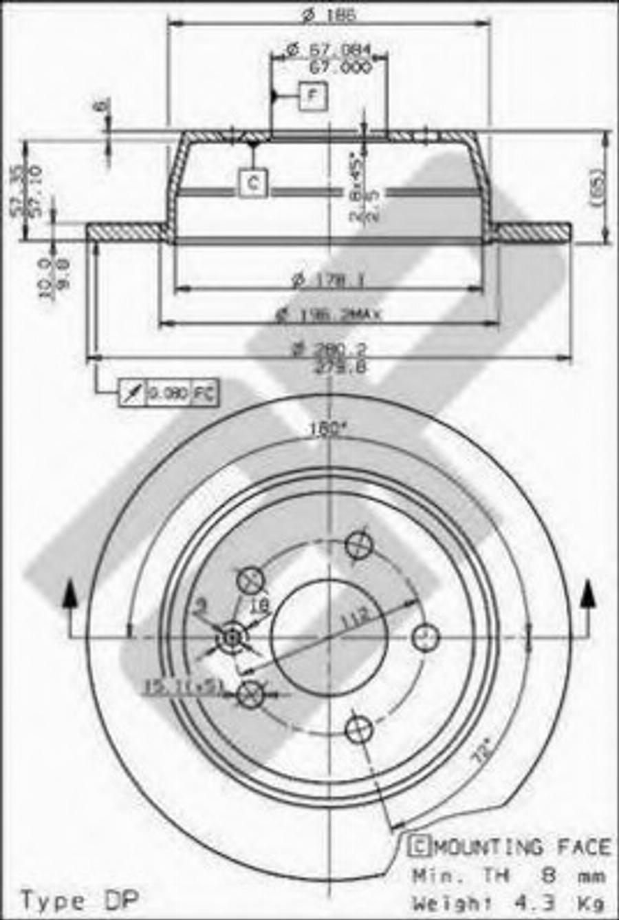 Metzger 14654 - Disque de frein cwaw.fr