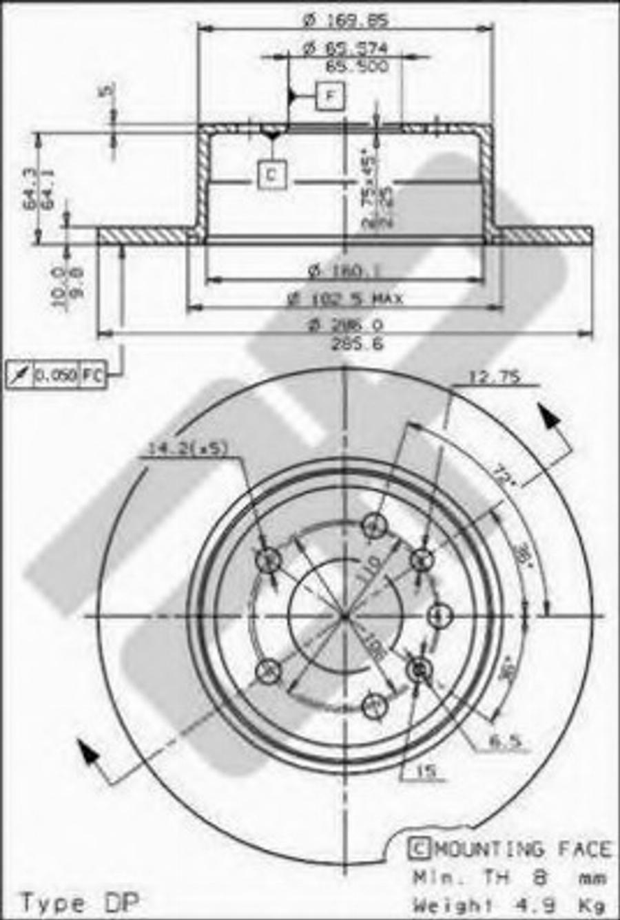 Metzger 14658 - Disque de frein cwaw.fr