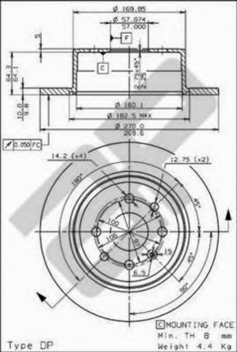 Metzger 14657 - Disque de frein cwaw.fr