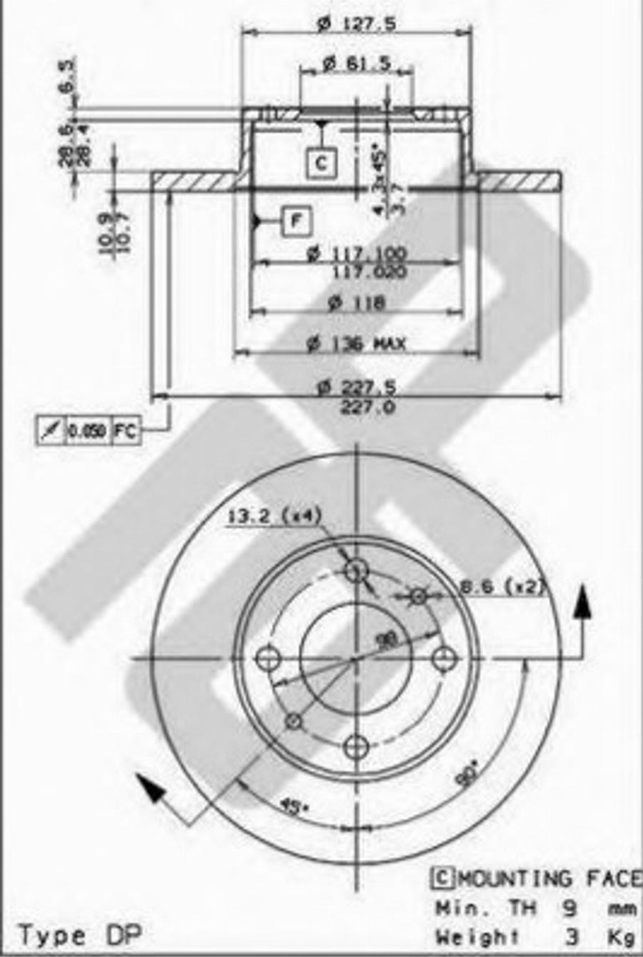 Metzger 14087 - Disque de frein cwaw.fr