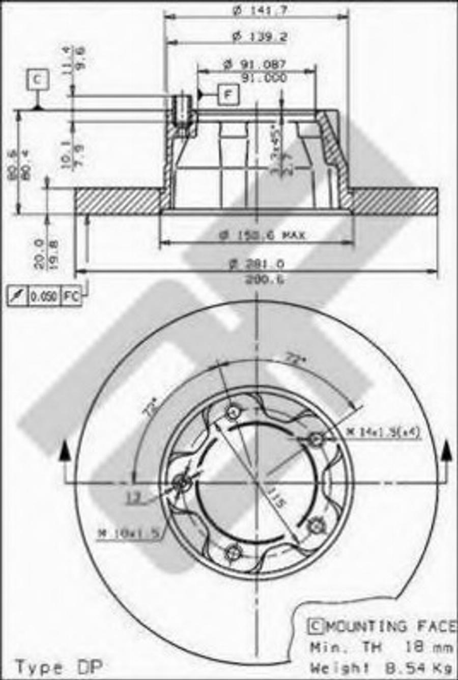 Metzger 14070 - Disque de frein cwaw.fr