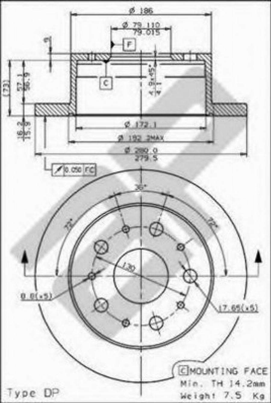 Metzger 14808 - Disque de frein cwaw.fr