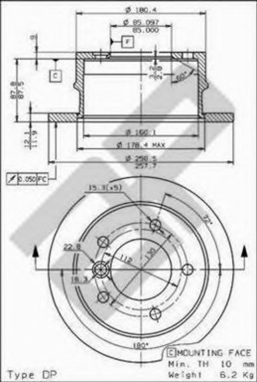 Metzger 14811 - Disque de frein cwaw.fr