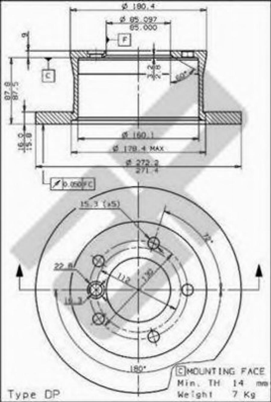 Metzger 14812 - Disque de frein cwaw.fr