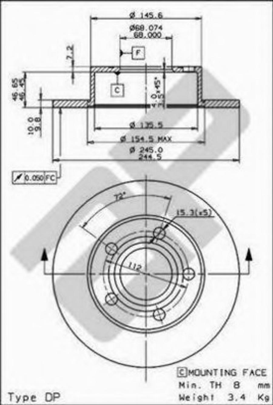 Metzger 14817 - Disque de frein cwaw.fr