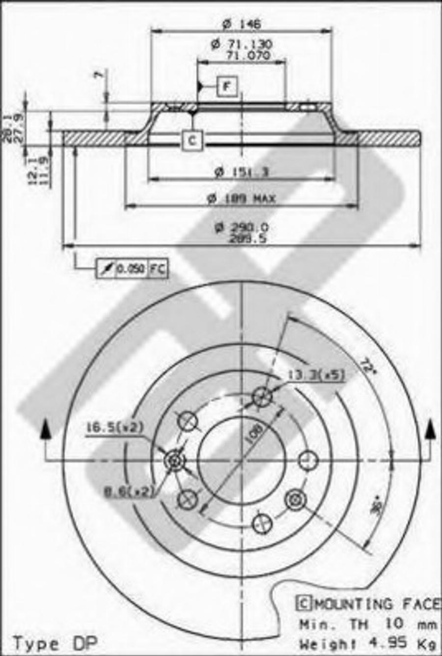 Metzger 14837 - Disque de frein cwaw.fr