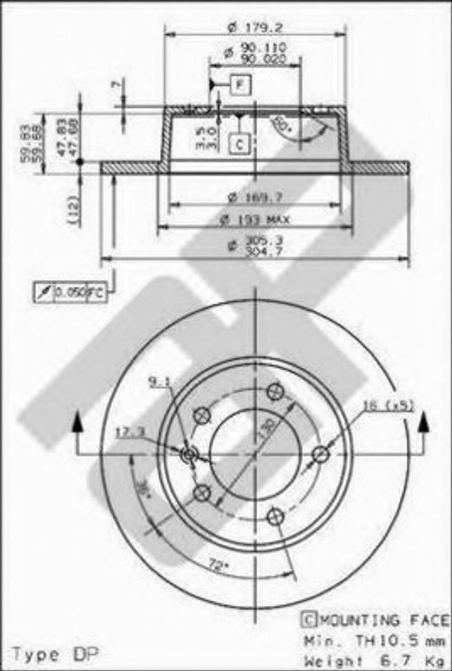 Metzger 14825 - Disque de frein cwaw.fr