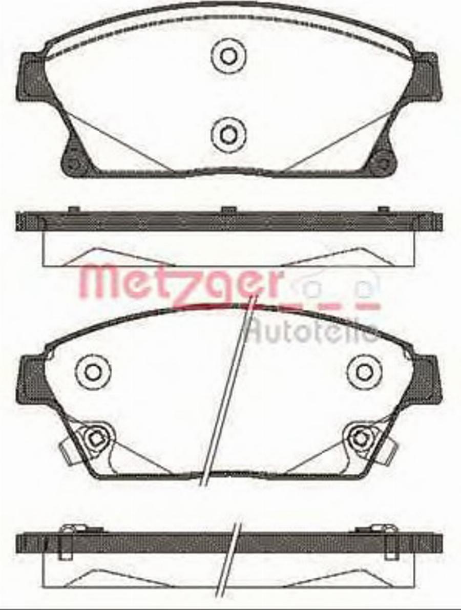 Metzger 1431.02 - Kit de plaquettes de frein, frein à disque cwaw.fr