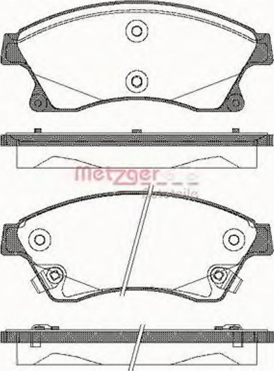 Metzger 143112 - Kit de plaquettes de frein, frein à disque cwaw.fr