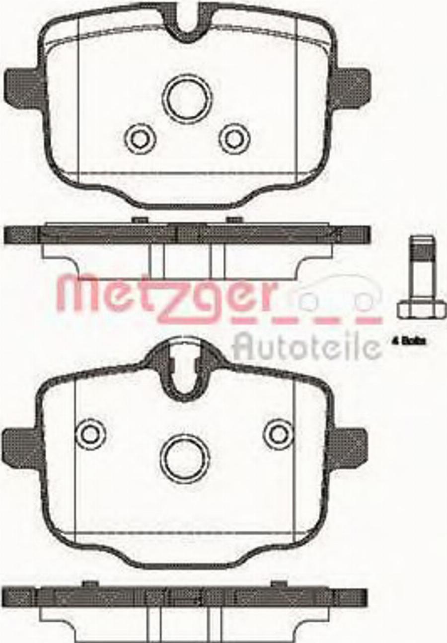 Metzger 143300 - Kit de plaquettes de frein, frein à disque cwaw.fr