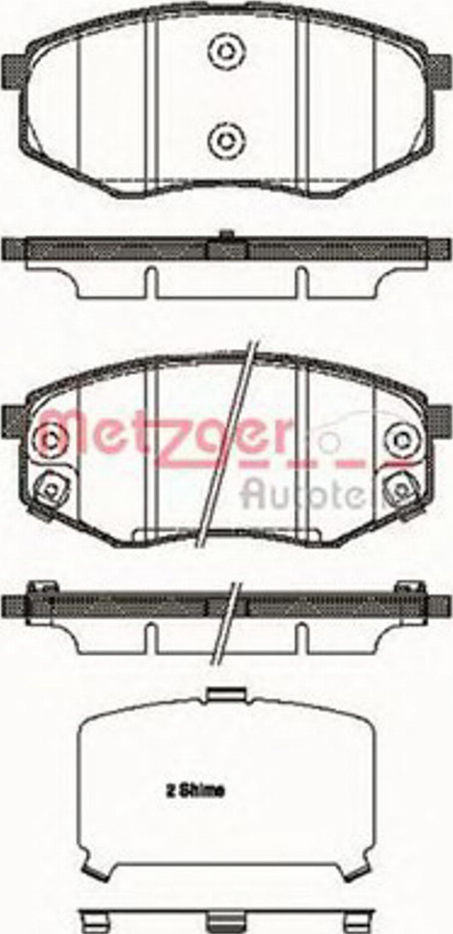 Metzger 1426.02 - Kit de plaquettes de frein, frein à disque cwaw.fr