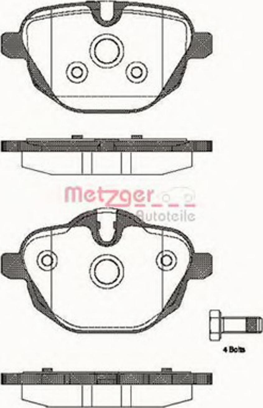 Metzger 1421.00 - Kit de plaquettes de frein, frein à disque cwaw.fr