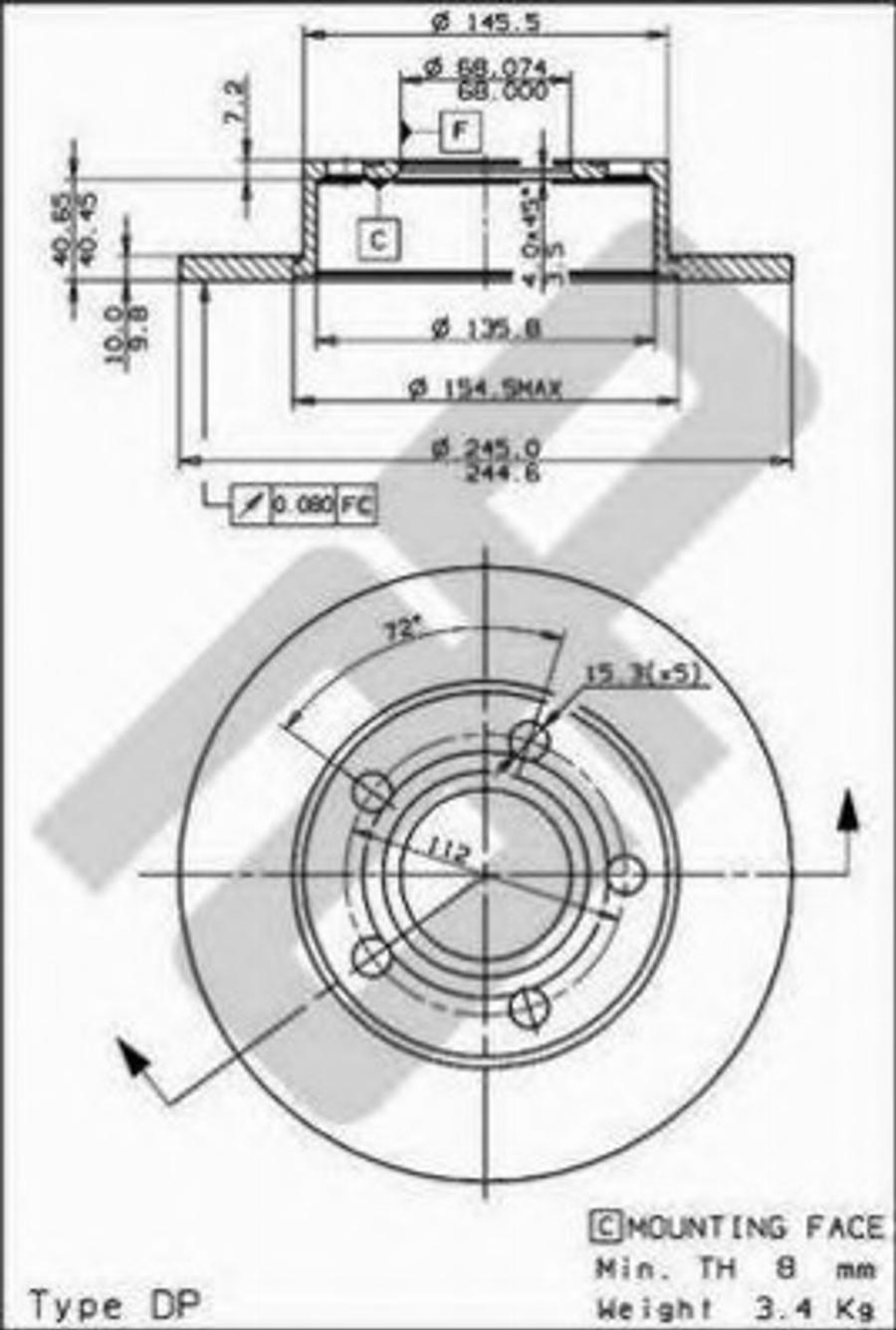 Metzger 14704 - Disque de frein cwaw.fr