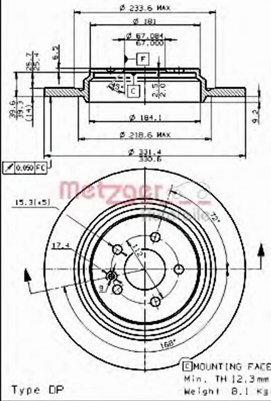 Metzger 15385V - Disque de frein cwaw.fr