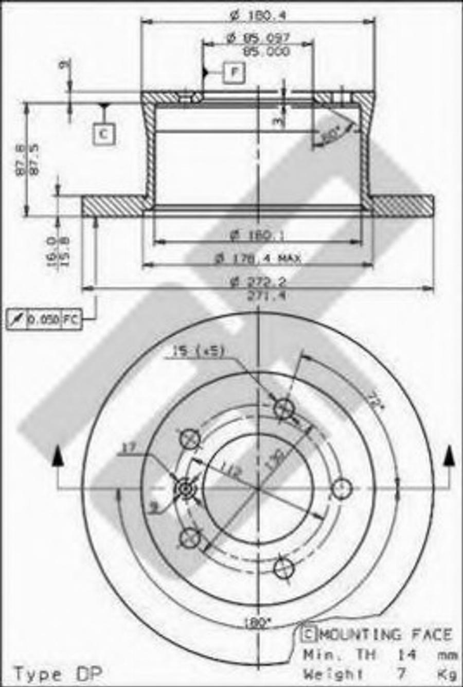 Metzger 15376 - Disque de frein cwaw.fr