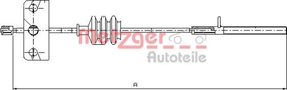 Metzger 1651.10 - Tirette à câble, frein de stationnement cwaw.fr