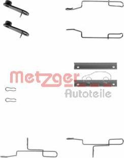 Metzger 109-1188 - Kit d'accessoires, plaquette de frein à disque cwaw.fr