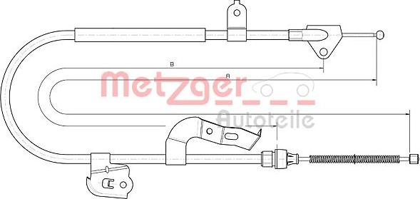 Metzger 10.4510 - Tirette à câble, frein de stationnement cwaw.fr