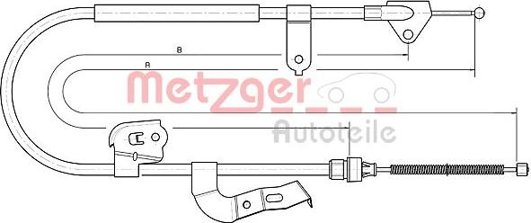 Metzger 10.4511 - Tirette à câble, frein de stationnement cwaw.fr