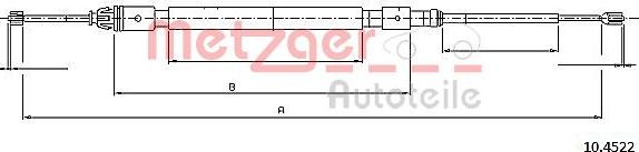 Metzger 1045.22 - Tirette à câble, frein de stationnement cwaw.fr