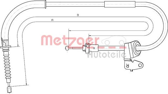 Metzger 10.4306 - Tirette à câble, frein de stationnement cwaw.fr