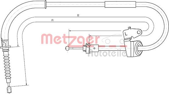 Metzger 10.4307 - Tirette à câble, frein de stationnement cwaw.fr